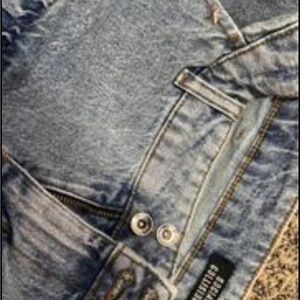 Y2K jeans ruffled mini skirt